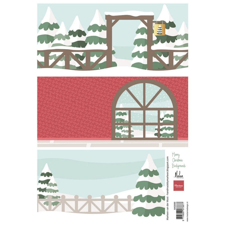 Marianne design • découpage d'arrière-plans joyeux Noël par Marleen