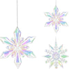 Home styling Pendentif de Noël flocon de neige 11cm irisé