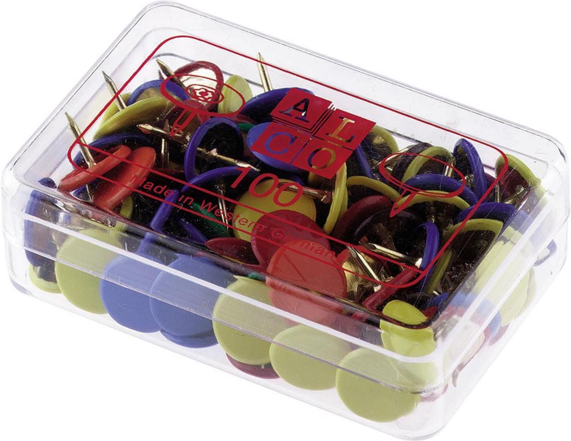 Punaises Alco assorties, boîte de 100 pcs.