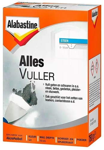 Alabastine enduit tout usage blanc 750gr - 5095966