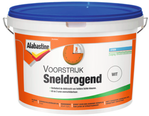 Apprêt Alabastine blanc séchage rapide 2,5l - 5256699