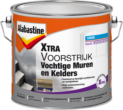 Alabastine xtra prime murs humides et caves | 2,5 litres - 5622883