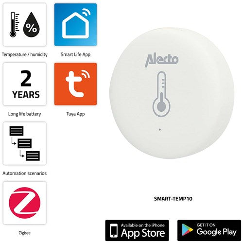 Capteur de température et d'humidité intelligent zigbee Alecto smart-temp10 - smart-temp10