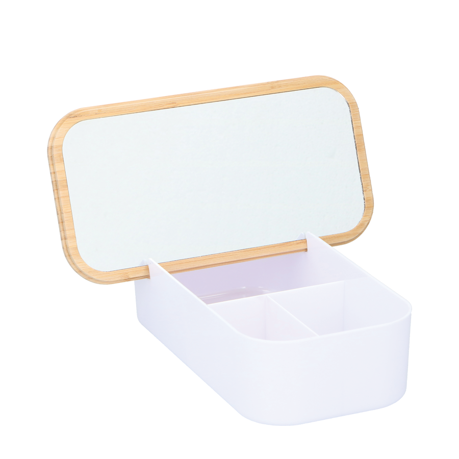 Rangement maquillage avec miroir, 25cm