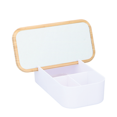 Rangement maquillage avec miroir, 25cm