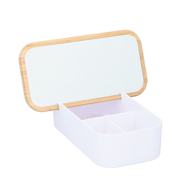 Rangement maquillage avec miroir, 25cm