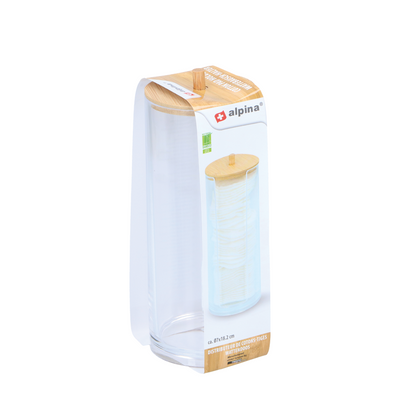 Boîte à coton Alpina avec couvercle