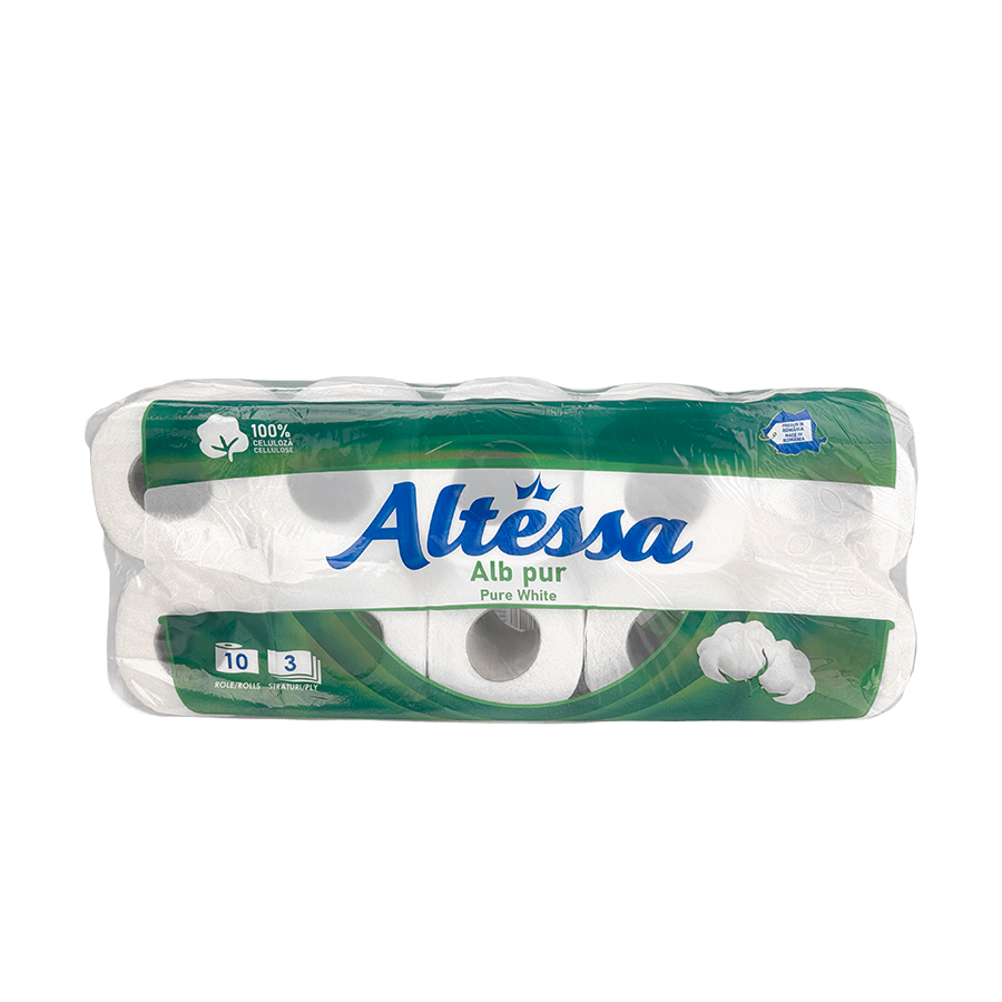 Altessa papier toilette alb pur 3 couches 10 rouleaux