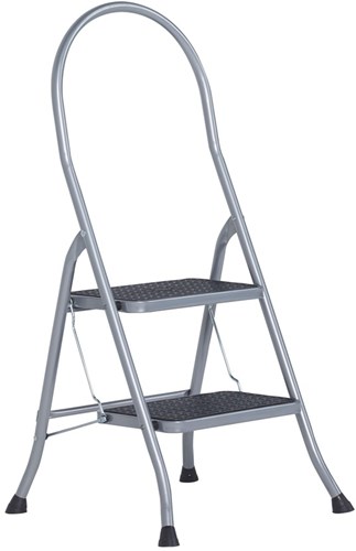 Altrex cromato escalier domestique 2 marches avec support haut argent - 500950
