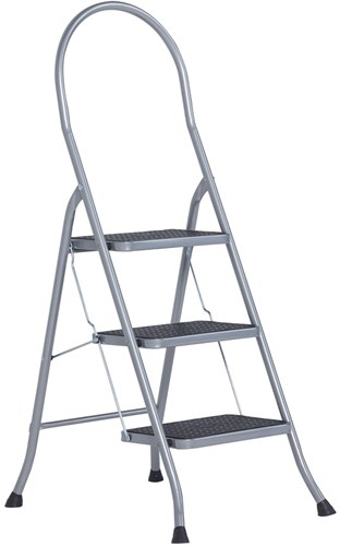 Altrex cromato escalier domestique 3 marches avec support haut argent - 500951