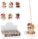 Pendentif de Noël pour la maison, chien et chat avec bonnet de Noel