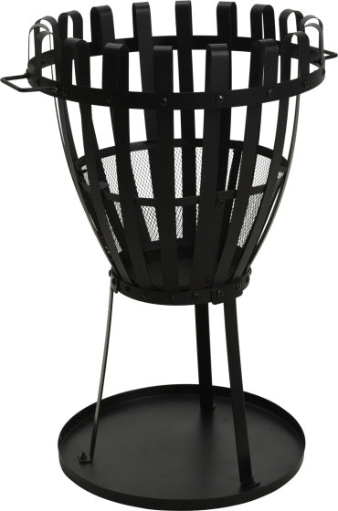 Ambiance 2-in1 Panier de pompiers avec gril barbecue 660 ° C Ø 54 cm noir