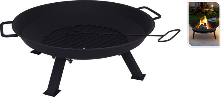 Ambiance Fire Bowl sur 4 jambes métal Ø56 x H22 cm
