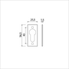 Plaque de recouvrement Ami no:4 trou de cylindre à profil plat f-2 - 227034
