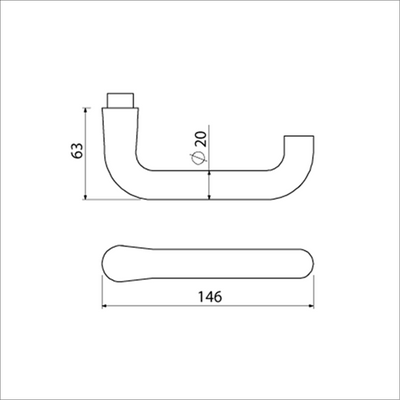 Poignée de porte Ami 394 épaisseur de porte 38 42 f1 - 106340