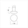 Poignée bouton Ami 160 50 trous pièce m6 f2 - 199040