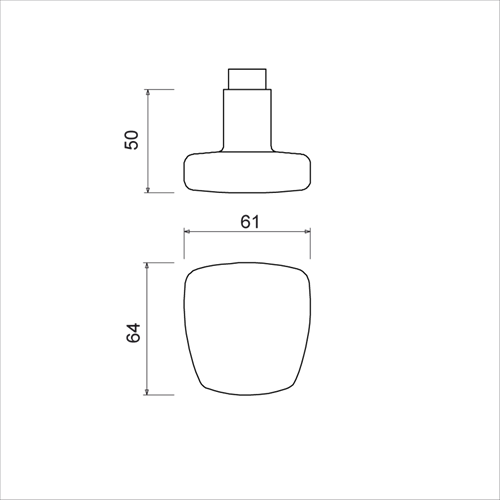 Poignée bouton Ami 165 75 trous pièce m6 f1 - 199680