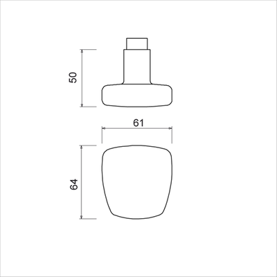 Poignée bouton Ami 165 75 trous pièce m6 f1 - 199680