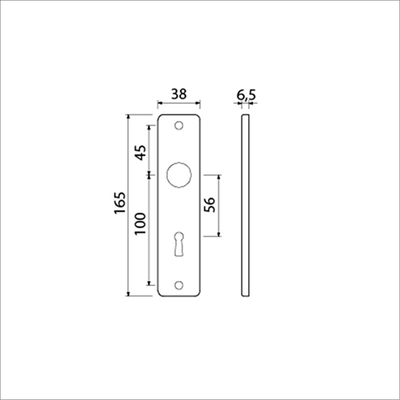 Ami bouclier court 165 4 droite slg 56 f-1 - 211002
