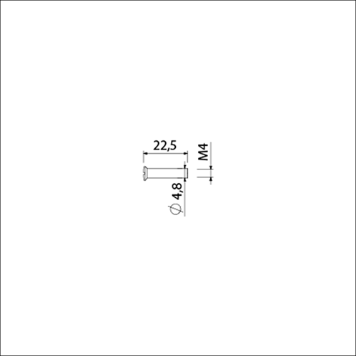 Ami manchon breveté en laiton nickelé m4x22,5 coupe à la scie emballé par 10 en sachet - 900222