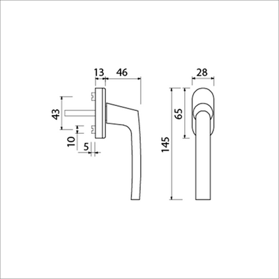 Poignée de fenêtre Ami 810 7x40 ovale blanc 9010 - 425508