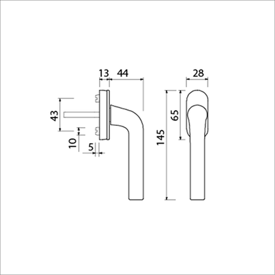 Poignée de fenêtre Ami 820 7x35 blanc 9016 ovale - 425626