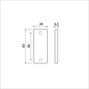 Ami rosace rectangle 4 droite aveugle f-1 - 216401
