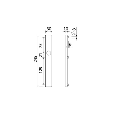 Ami bouclier étroit 245 30 aveugle m5 f-1 - 510631