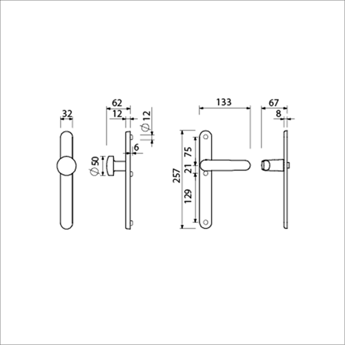 Ferrure de sécurité Ami 257 32 2 stores kn169 50 f1 a z 378 ressort rotatif 257 32 2 portes aveugles épaisseur 53 57 mm - 845420