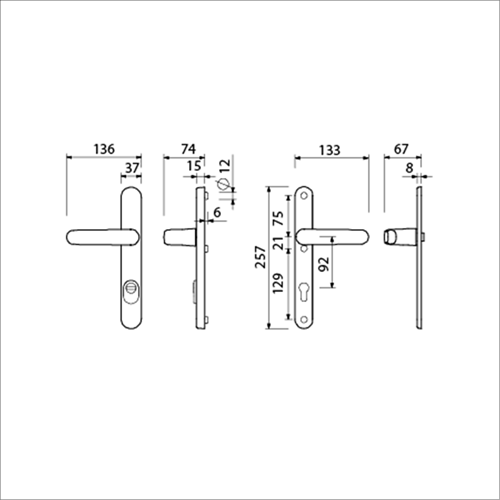 Ami ferrure de sécurité 378 ressort rota 257 37 2 kt 92 f1 a z 378 ressort rota 257 32 2 cylindre profilé 92 épaisseur de porte 68 72 mm - 844418
