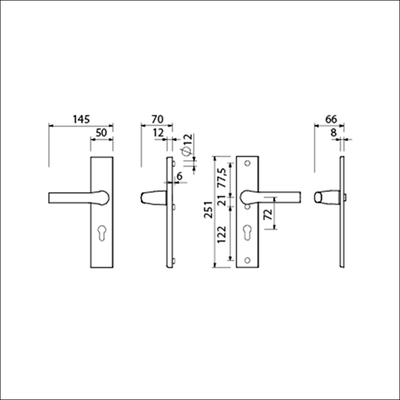 Ami ferrure de sécurité 379 ressort rota 251 50 cylindre profilé 72 f1 a z 379 ressort rota 251 50 cylindre profilé 72 épaisseur de porte 53 57 mm - 809210