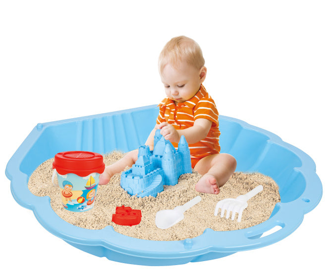 Coquille de sandbox de pilsan à l'ormeau 90 x 84 cm bleu 1