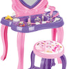 Table de maquillage de jouet coeur pilsan avec son violet 21 pièces pourpre