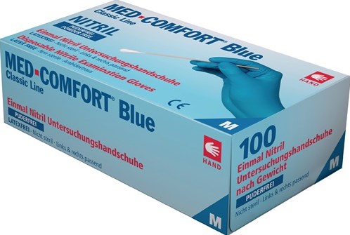 Gant jetable Ampri | taille l bleu | nitrile | et 374 et 455 psa catégorie iii | 100 pièces - 01192-l - 01192-l