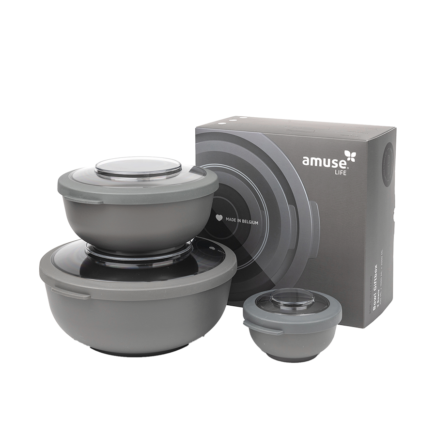 Amuse life set de bols gris 6 pièces