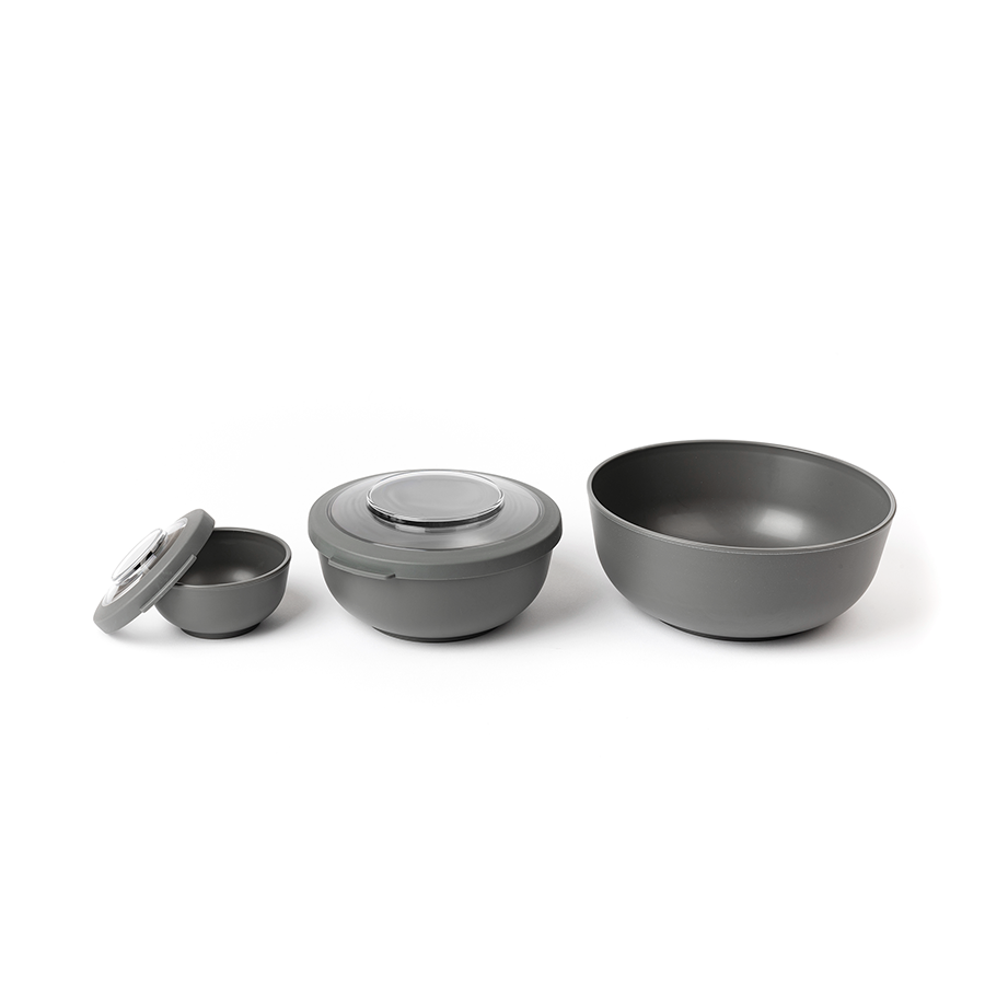 Amuse life set de bols gris 6 pièces