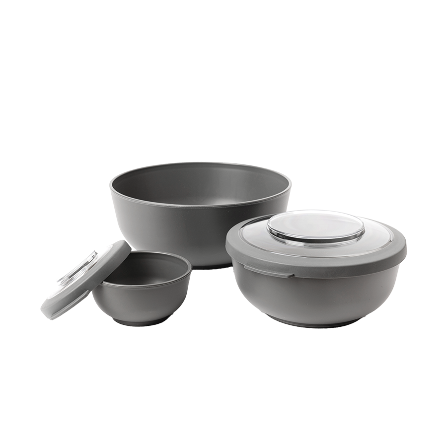 Amuse life set de bols gris 6 pièces