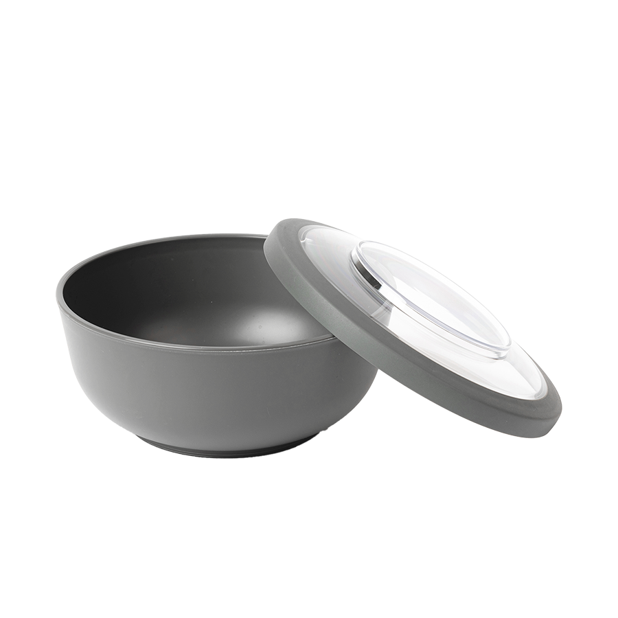 Amuse life bol à dîner avec couvercle gris 2000ml