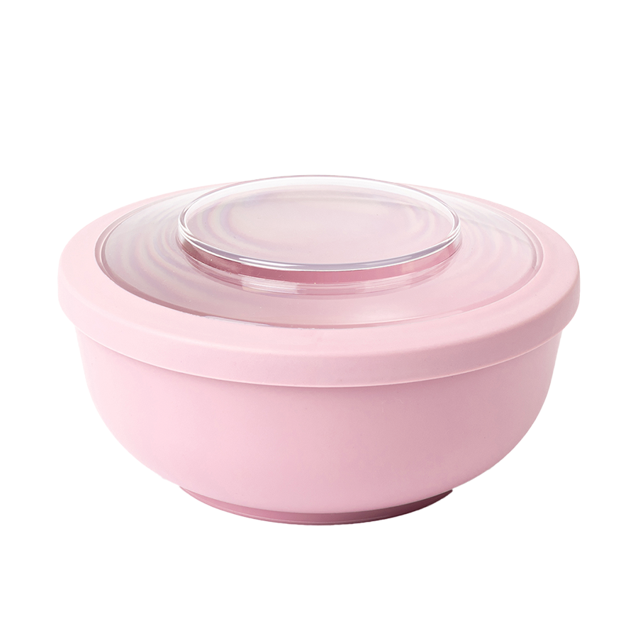 Amuse life bol à dîner avec couvercle rose 2000ml