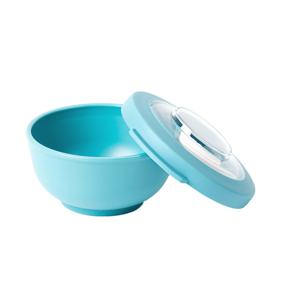 Amuse life bol à collation avec couvercle bleu 200ml