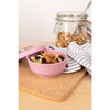 Amuse life bol à collation avec couvercle rose 200ml