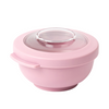 Amuse life bol à collation avec couvercle rose 200ml