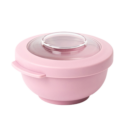 Amuse life bol à collation avec couvercle rose 200ml