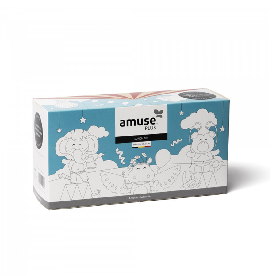 Amuse déjeuner set animal carnaval hippopotame