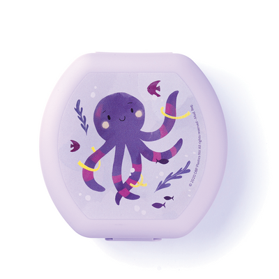 Amuse snack box petite pieuvre ronde violette