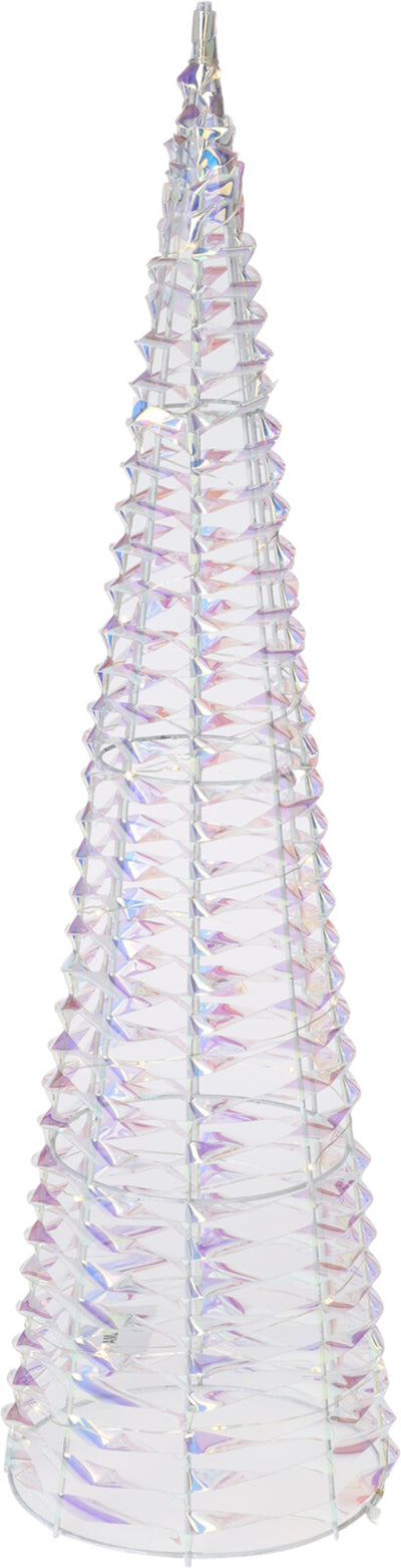 Cône de décoration 60 cm micro LED irisé