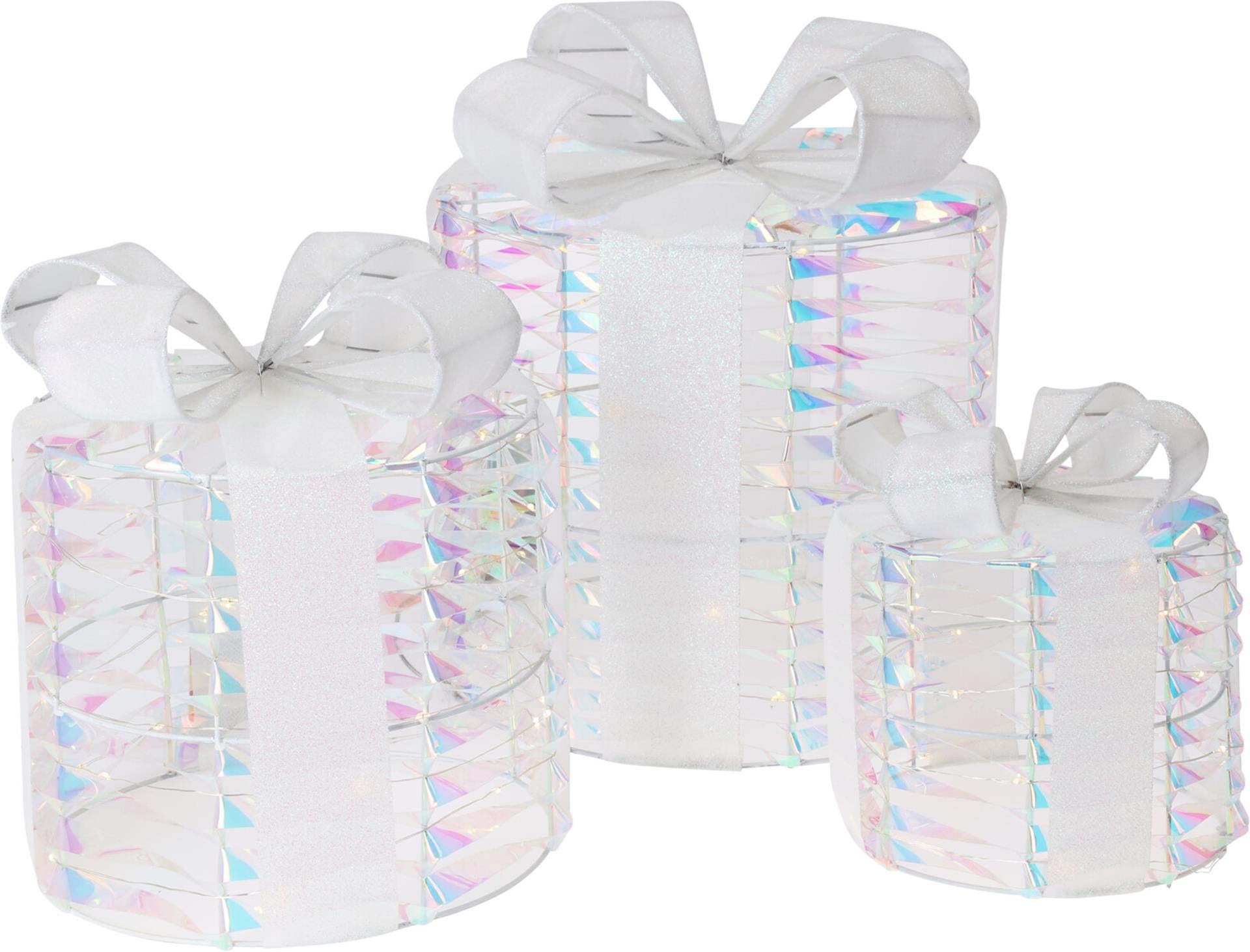 Cadeau d'image de style pour la maison 30 cm lot de 3 LED arc-en-ciel