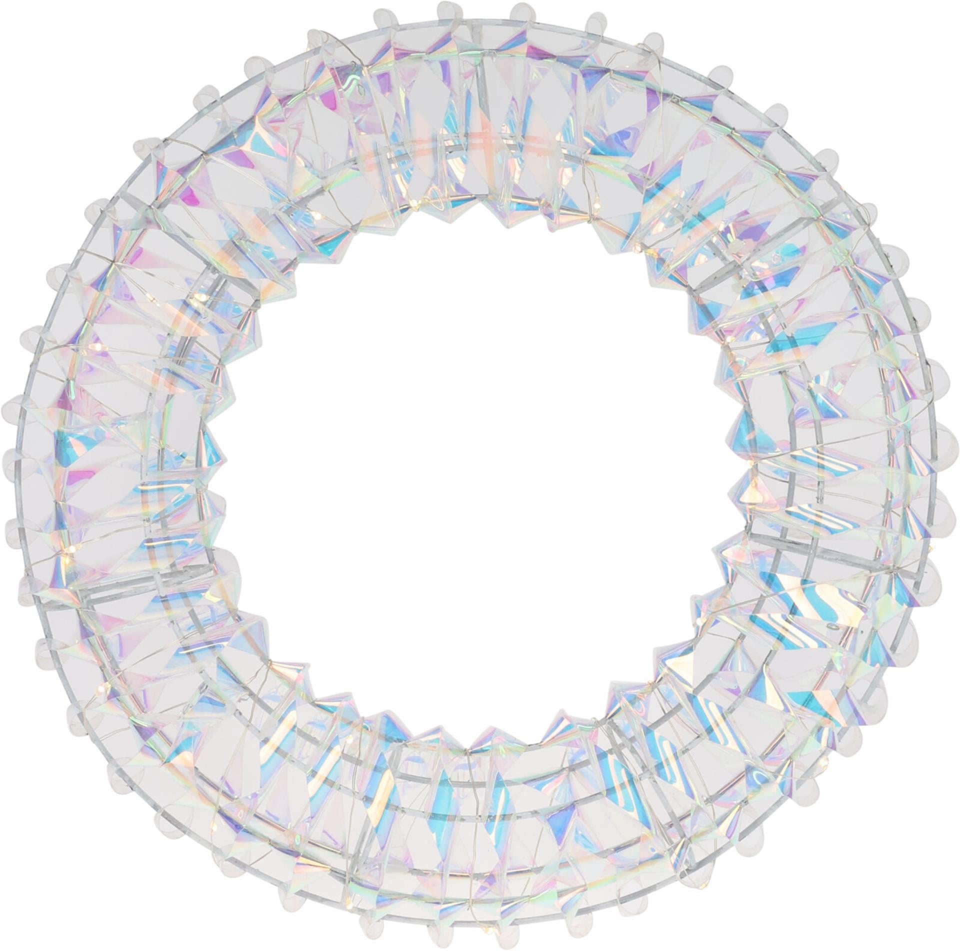 Couronne home stylisme 30cm 30led irisée