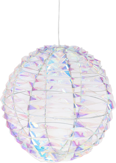 Boule déco déco 25cm 40 LED irisées sur batterie