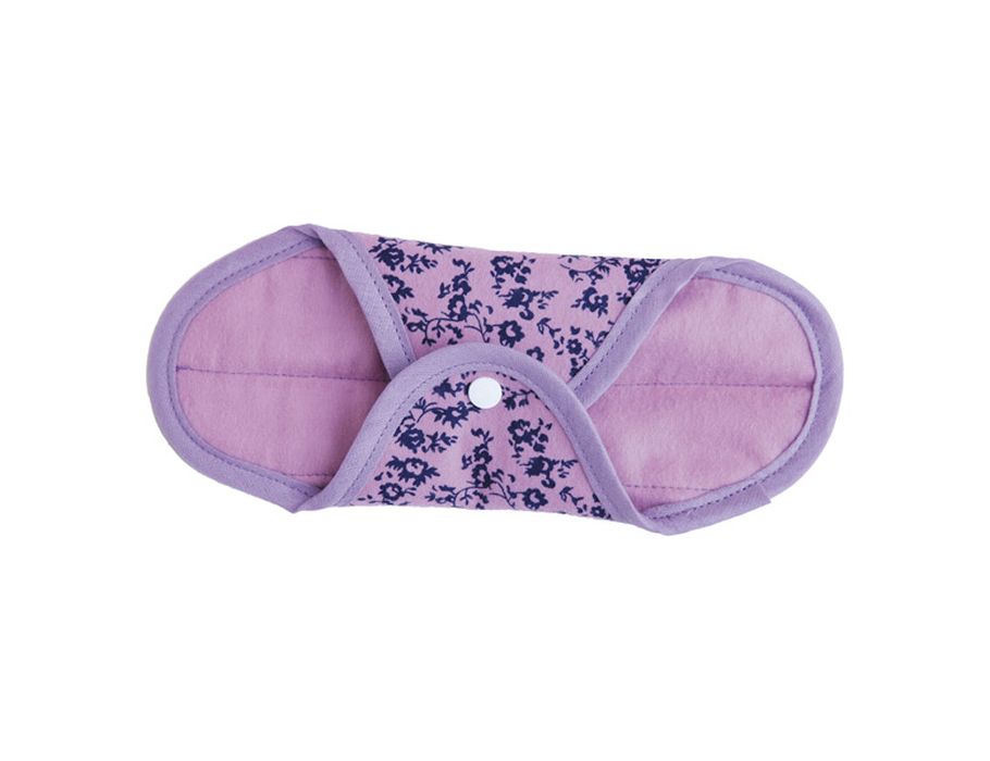 ANAE WASTable Sanitary Napkin Jour 2 PCS. Fleurs pourpres